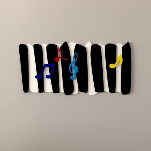 منحوتة ديكور خشبية بتصميم بيانو