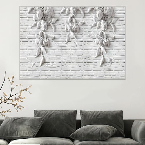 لوحة جداربة قماشية مطبوعة بتصميم اللوحة الجبسية مع...