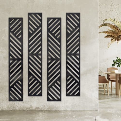 لوحة اكريليك بتصميم الفن التجريدي والهندسي - قياس...