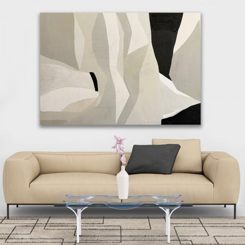 لوحة ديكور قماشية بتصميم رسم تجريدي