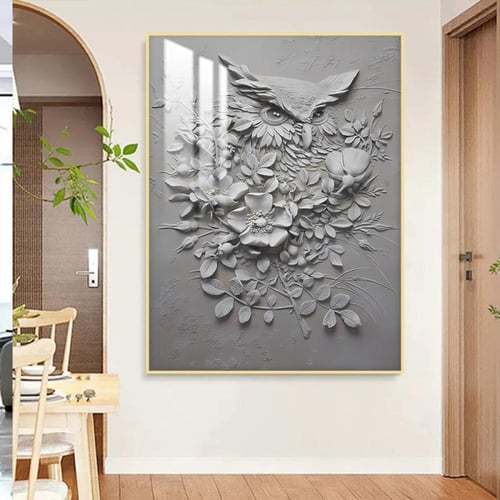 لوحة جدارية بتصميم الفن التجريدي مع برواز و طبقة ا...