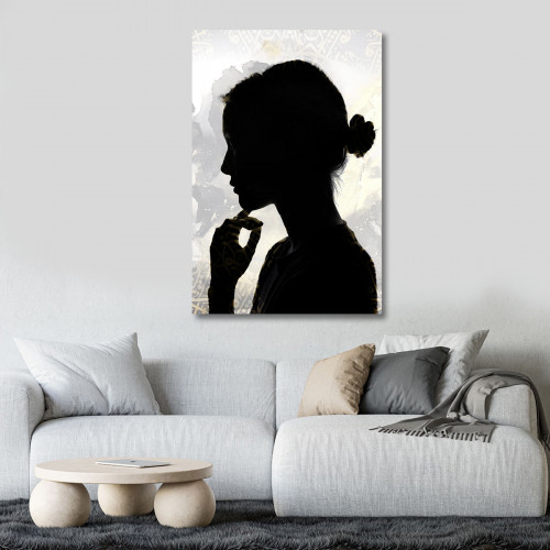 لوحة ديكور قماشية بتصميم فتاة