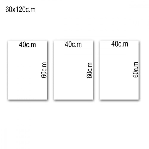 لوحة قماشية مودرن ثلاث قطع بتصميم رسم تجريدي