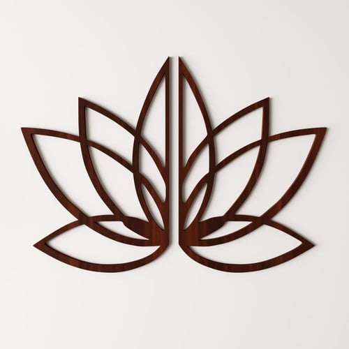 لوحة ديكور خشبية بتصميم زهرة الاوركيد