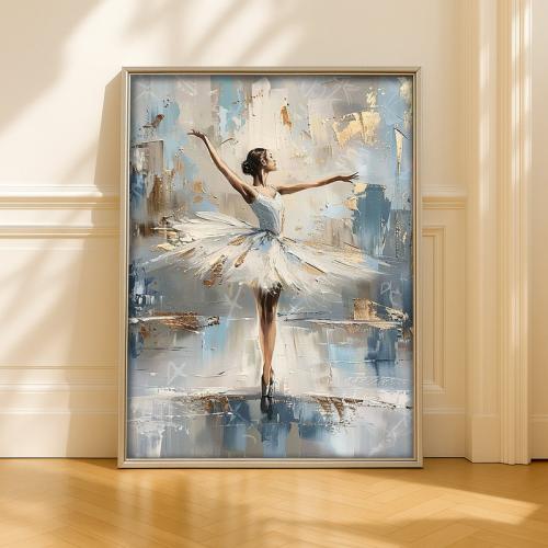 لوحة قماشية بتصميم فتاة مع برواز مجوف