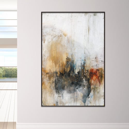 لوحة قماشية بتصميم مودرن مع برواز مجوف