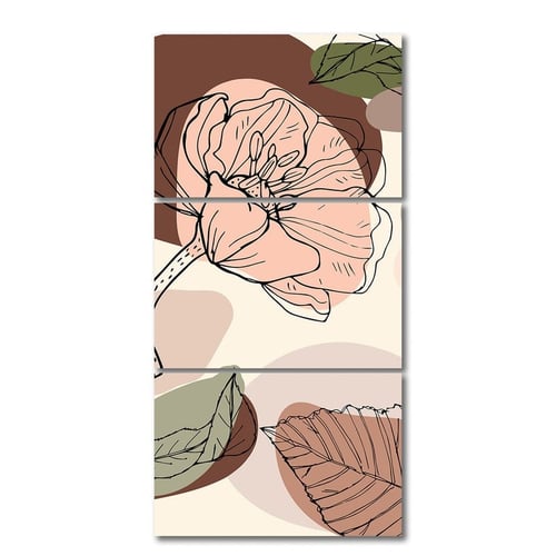 ثلاث لوحات خشبية ام دي اف مقاس 120x60 سم