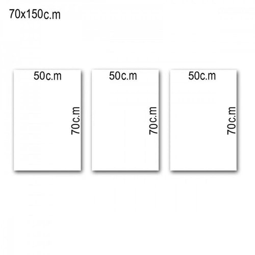 ثلاث لوحات جدارية مودرن - بتصميم تجريدي مع برواز و...