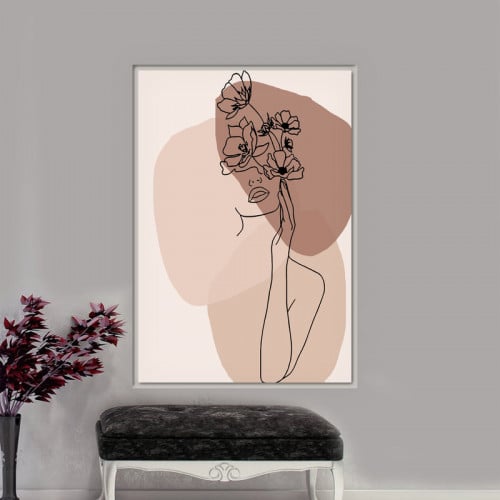 لوحة قماشية بتصميم مودرن مع برواز مجوف