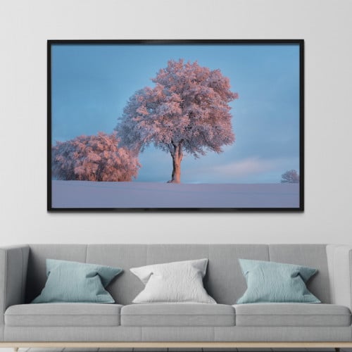 لوحة قماشية بتصميم مودرن مع برواز مجوف