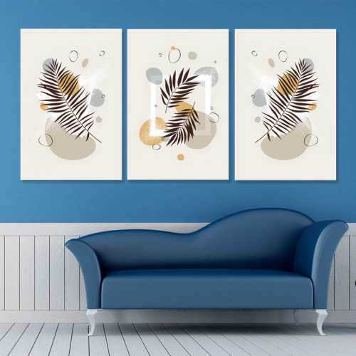 ثلاث لوحات قماشية مودرن