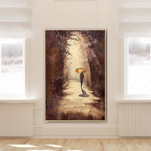 لوحة قماشية بتصميم مودرن مع برواز مجوف