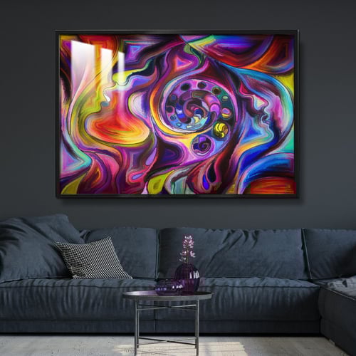 لوحة جدارية مع اطار واكرليك شفاف