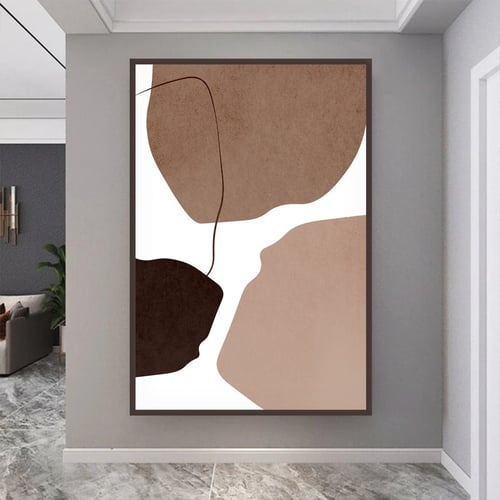 لوحة قماشية بتصميم الفن البوهيمي مع برواز مجوف