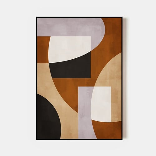 لوحة قماشية بتصميم الفن البوهيمي مع برواز مجوف