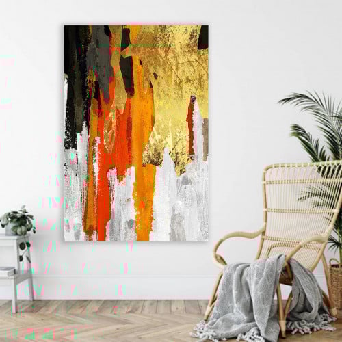 لوحة ديكور قماشية بتصميم رسم تجريدي