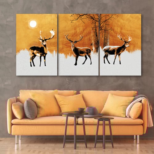 ثلاث لوحات قماشية مودرن