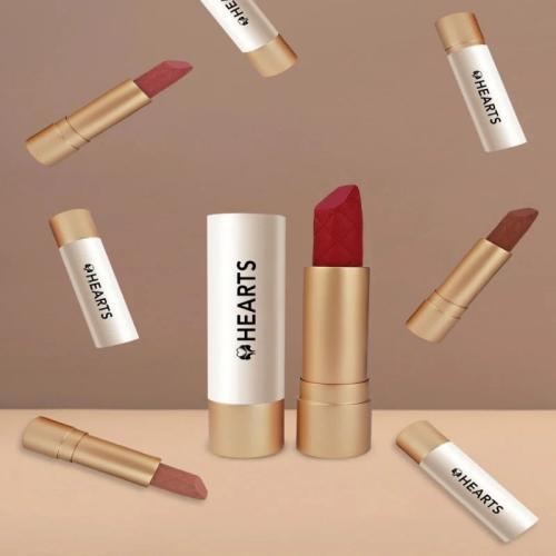 Hearts red lipstick cream