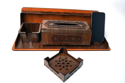 طقم مكتبي خشبي