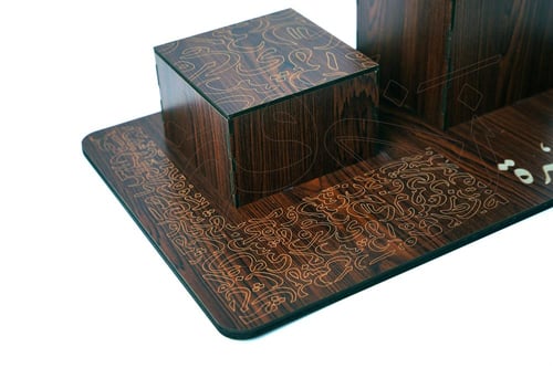 مبخرة خشب مزخرفة بالاسم حسب الطلب