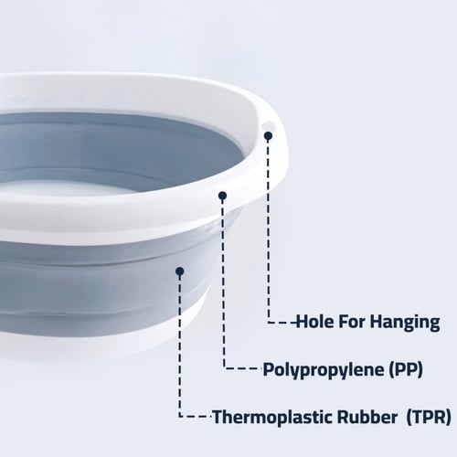 أوعية قابلة للطي مختلفة المقاسات من 4 قطع متعددة ا...