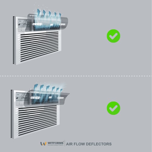 موجه هواء مكيف شباك سبلت لمخارج الهواء العلوية Win...