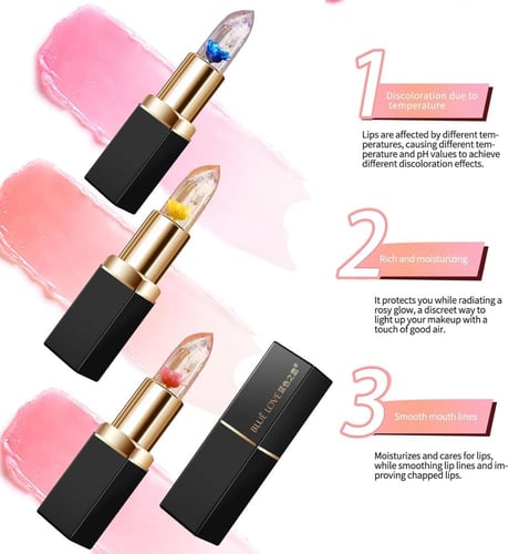 مجموعة جيلي شفاه كريستال فلاور من كورميسيك، 3 الوا...