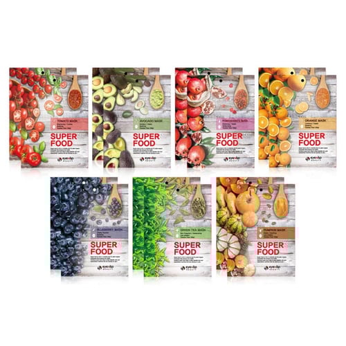 مجموعة أقنعة سوبر فود المنعشة 6 اقنعة متنوعة