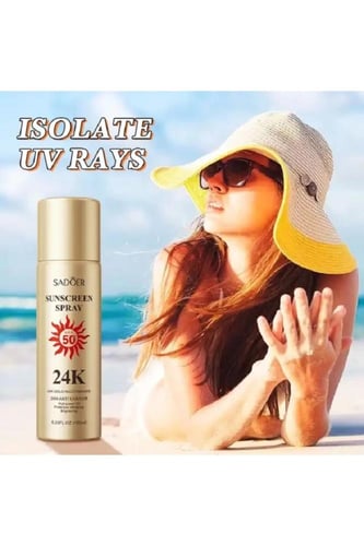 بخاخ واقي من الشمس بالنيكوتيناميد ذهب عيار 24 قيرا...