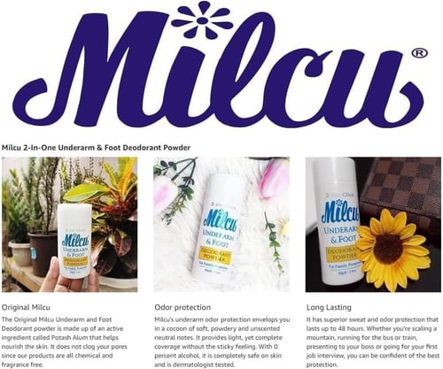 مسحوق مزيل العرق تحت الإبط والقدم من ميلكو 40 جرام