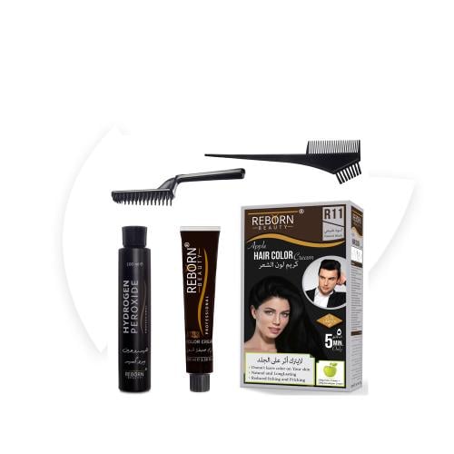 كريم لون الشعر الأسود الطبيعي - لا يترك أثر على ال...