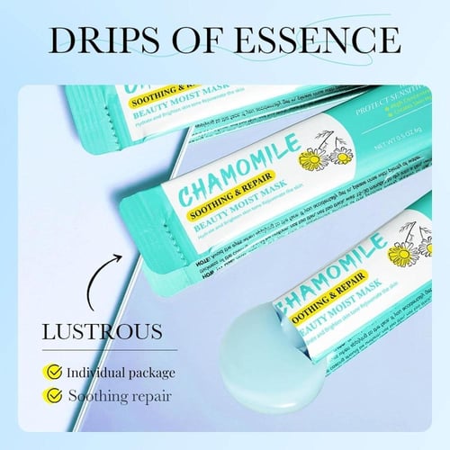 قناع البابونج المهدئ، قناع جل مرطب للوجه مع حمض ال...