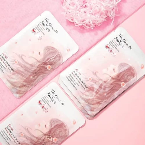 قناع علاجي للشعر بالبخار ومزيج من الفيتامينات لتغذ...