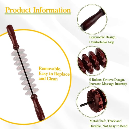 عصا تدليك خشبية يدوية من اجل التخلص من السيلوليت و...