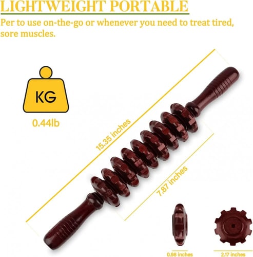 عصا تدليك خشبية يدوية من اجل التخلص من السيلوليت و...