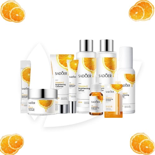 مجموعة فيتامين سي التسلسلية للعناية بالبشرة والتبي...