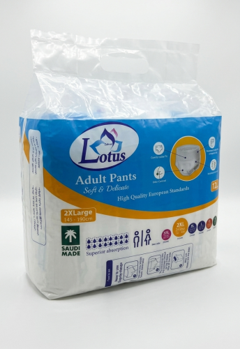 كلوت كبار السن مقاس XXL عبوة 12 سروال - لوتس