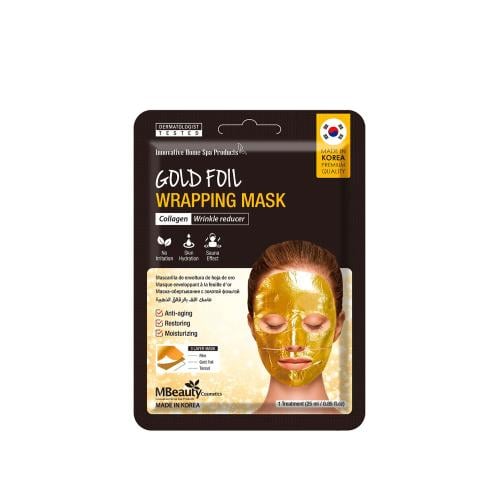 قناع الوجه المغلف بالفويل الذهبي من ام بيوتي، 25 م...