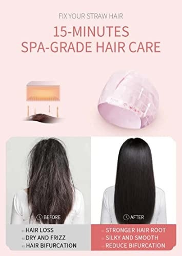 قناع علاجي للشعر بالبخار ومزيج من الفيتامينات لتغذ...