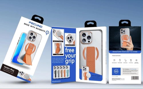 كفر FECUND ايفون 16 مع مسكة يدعم الماك سيف