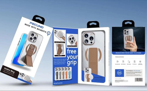 كفر FECUND ايفون 16 مع مسكة يدعم الماك سيف