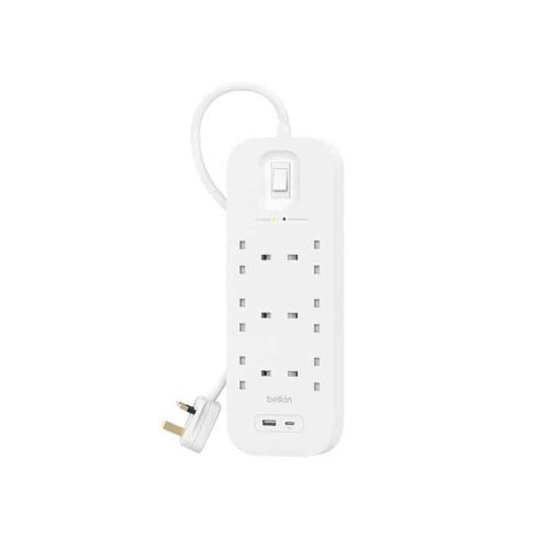 توصيلة بيلكن 6 منافذ مع منفذPD ومنفذ USB-A