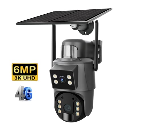 كاميرا طاقة الشمسية مزودة بمدخل شريحة 4G مع سيفتي...