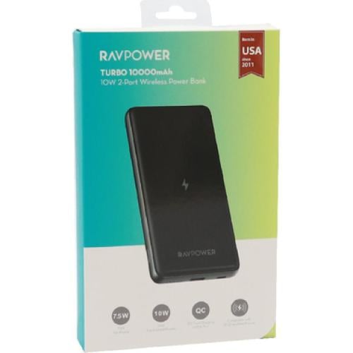 بنك طاقة لاسلكي محمول RAVPower RP-PB084 Turbo ثنائ...