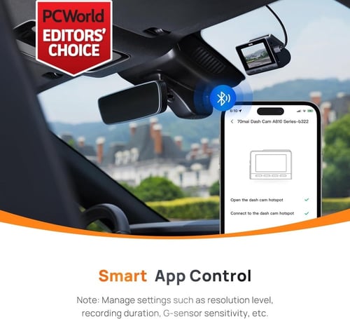 كاميرا سيارة داش كام امامية وخلفية A810 بدقة 4K من...