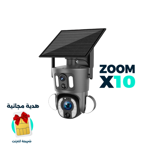 كاميرا مراقبة بالطاقة الشمسية مزودة بشريحة 4G وعدس...