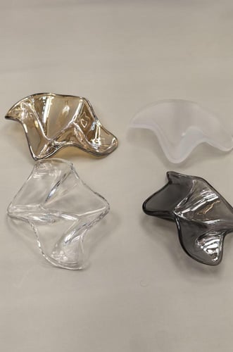 ثريا ورقة الصدف الزجاجية الحديثة عدة مقاسات