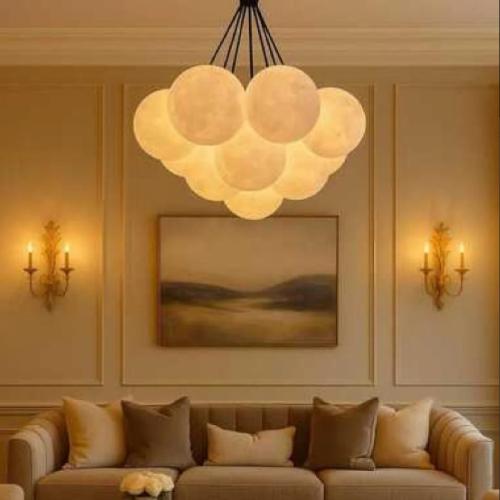 ثريا مودرن كرات زجاج ضوء القمر