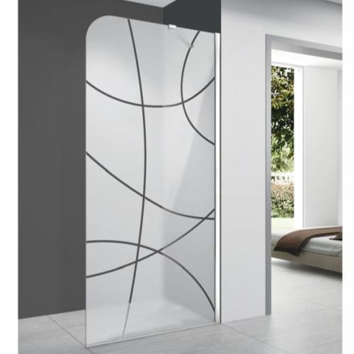 حاجز دش شاور زجاج مخطط 14122