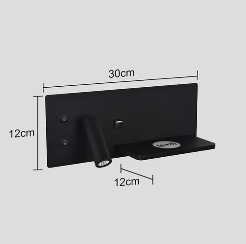 اضاءة جدارية 3 لون مع شاحن اسود جديد